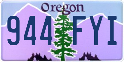 OR license plate 944FYI