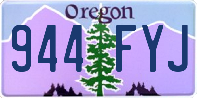 OR license plate 944FYJ