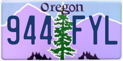 OR license plate 944FYL