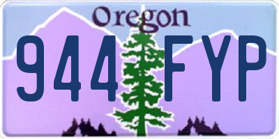 OR license plate 944FYP