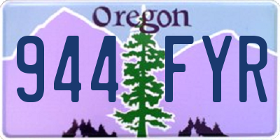 OR license plate 944FYR