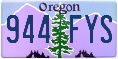 OR license plate 944FYS