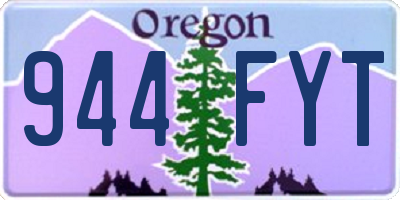 OR license plate 944FYT