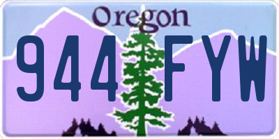 OR license plate 944FYW