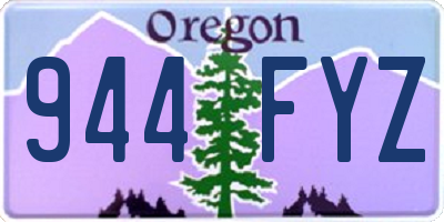 OR license plate 944FYZ