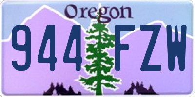 OR license plate 944FZW