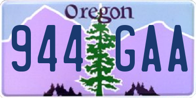 OR license plate 944GAA