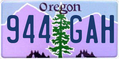 OR license plate 944GAH