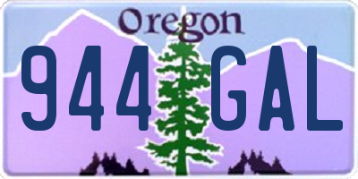 OR license plate 944GAL
