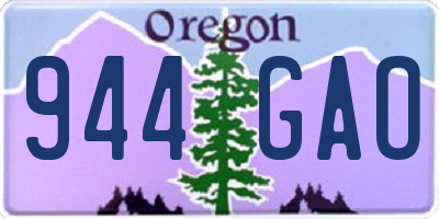 OR license plate 944GAO
