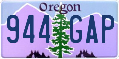 OR license plate 944GAP