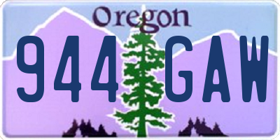 OR license plate 944GAW