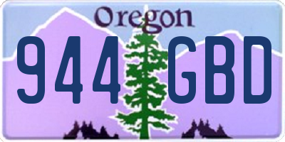 OR license plate 944GBD