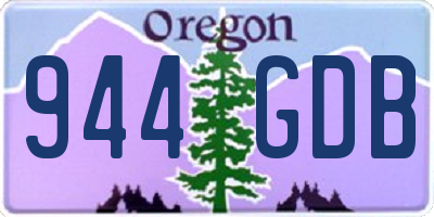 OR license plate 944GDB