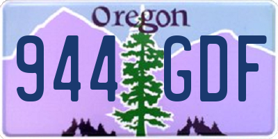 OR license plate 944GDF