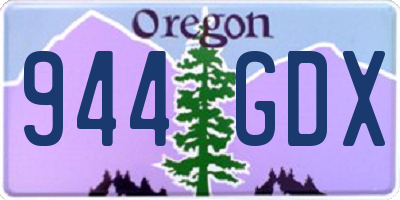 OR license plate 944GDX