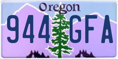 OR license plate 944GFA