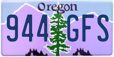 OR license plate 944GFS