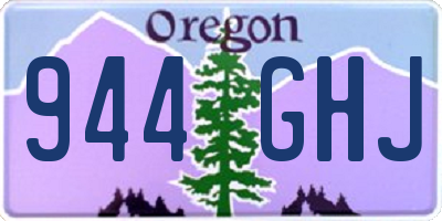 OR license plate 944GHJ