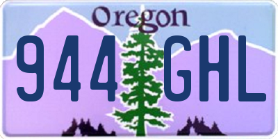 OR license plate 944GHL
