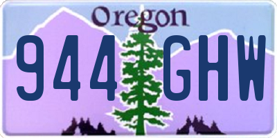 OR license plate 944GHW