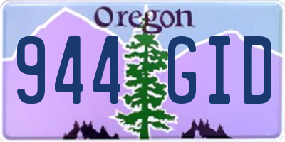 OR license plate 944GID