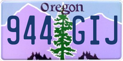 OR license plate 944GIJ