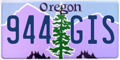 OR license plate 944GIS