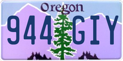 OR license plate 944GIY