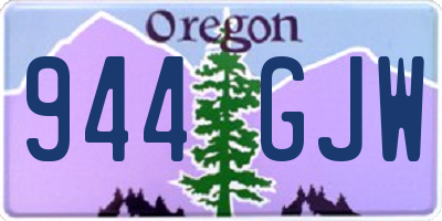 OR license plate 944GJW