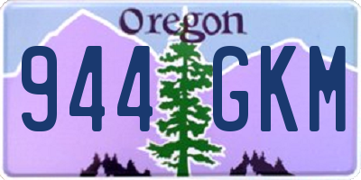 OR license plate 944GKM