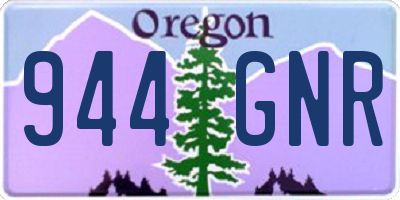 OR license plate 944GNR