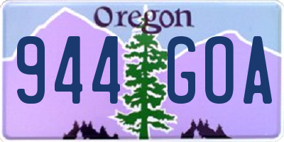 OR license plate 944GOA