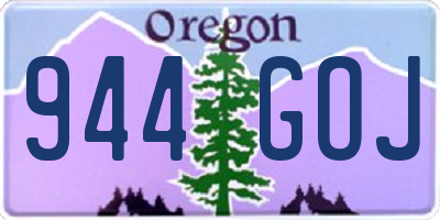 OR license plate 944GOJ