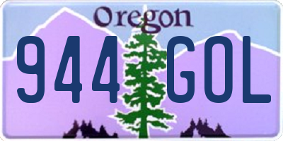 OR license plate 944GOL