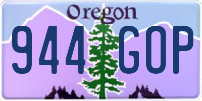 OR license plate 944GOP