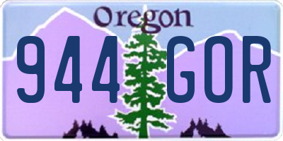 OR license plate 944GOR