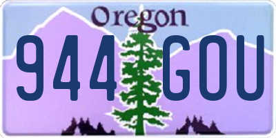 OR license plate 944GOU
