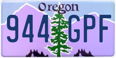 OR license plate 944GPF