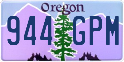 OR license plate 944GPM
