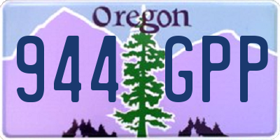 OR license plate 944GPP
