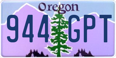 OR license plate 944GPT