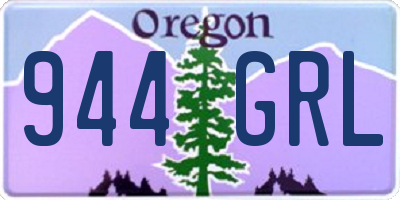 OR license plate 944GRL