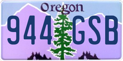 OR license plate 944GSB