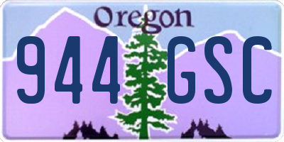 OR license plate 944GSC