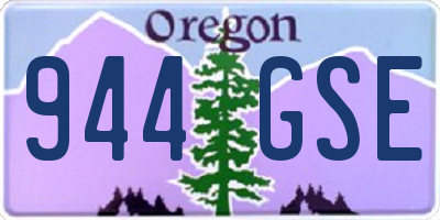 OR license plate 944GSE