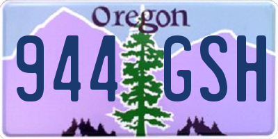 OR license plate 944GSH