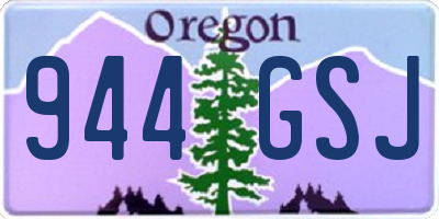 OR license plate 944GSJ