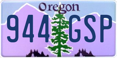 OR license plate 944GSP