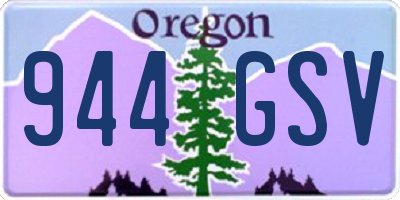 OR license plate 944GSV